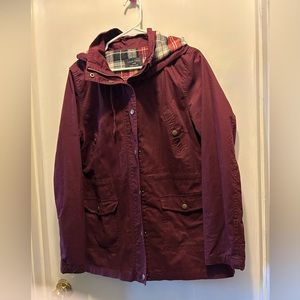 Women’s Boutique Burgundy Jacket with Hood size Large
